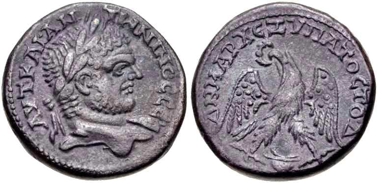 Berytos Prieur 1293 Caracalla, AR tetradrachm of Berytus, Phoenicia