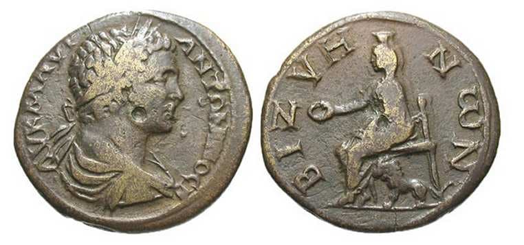 Bizya Moushmov 3475 Caracalla AE31 of Bizya, Thrace