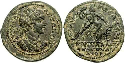 Blaundos BMC 81 Caracalla AE32 of Blaundos, Lydia