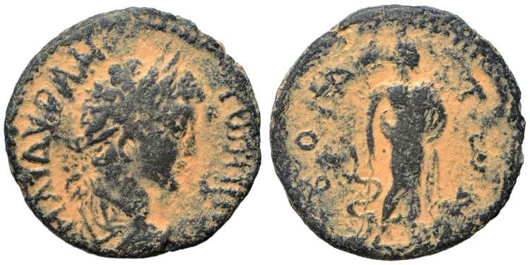 Boeae Mionnet II, 79 Caracalla, AE22 of Boeae, Laconia