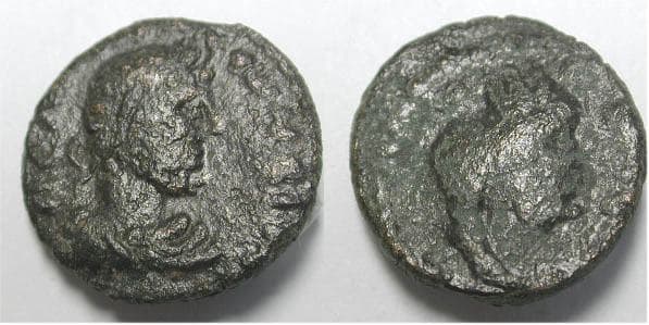Carrhae BMC 34 Caracalla AE13 of Carrhae, Mesopotamia