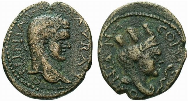 Carrhae BMC 44 Caracalla, AE21 of Mesopotamia, Carrhai