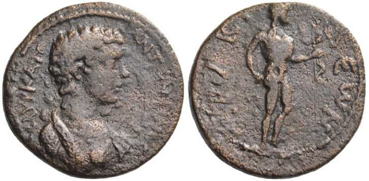 Chalkis Euboea BCD 302 Caracalla, AE25 of Chalkis, Euboea