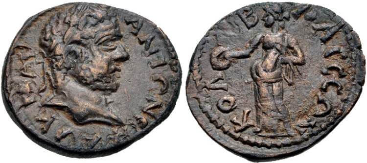 Colybrassus SNG Levante 324 Caracalla, AE21 of Colybrassus, Cilicia