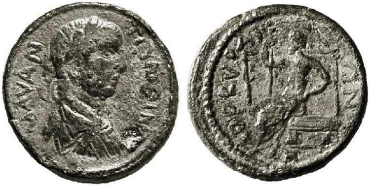 Corcyra BMC 675 Caracalla AE20 of Corcyra, Epirus