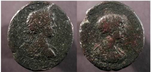 Cyprus Lindgren 1664A Caracalla and Geta, AE30 of Cyprus Mint