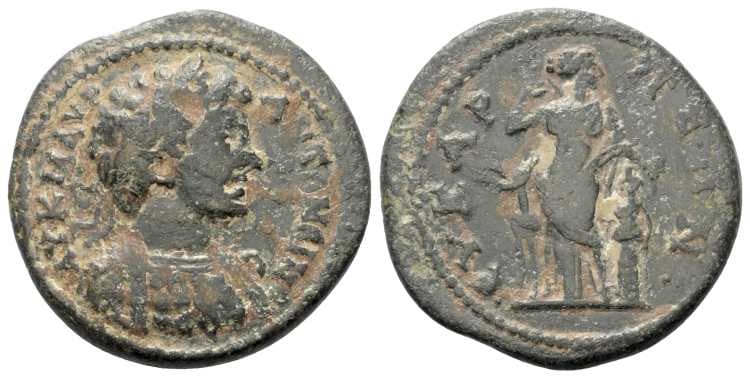 Eucarpeia Imhoof KM 3 Caracalla, AE26 of Eucarpeia, Phrygia