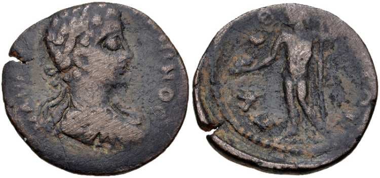 Gythium BCD 971 Caracalla, AE22 of Gythium, Laconia