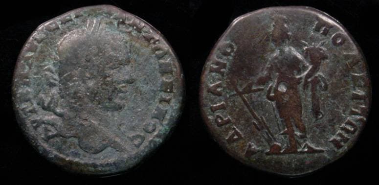Hadrianopolis Moushmov 2649 Caracalla AE26 of Hadrianopolis, Thrace