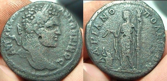 Hadrianopolis Moushmov 2651 Caracalla AE28 of Hadrianopolis