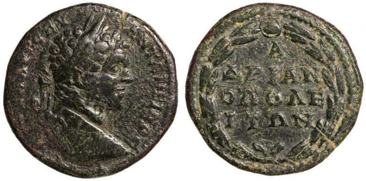 Hadrianopolis Moushmov 2641 Caracalla, AE28 of Hadrianopolis, Thrace