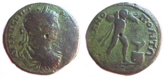 Hadrianopolis Moushmov 2652 Caracalla, AE27 of Hadrianopolis, Thrace