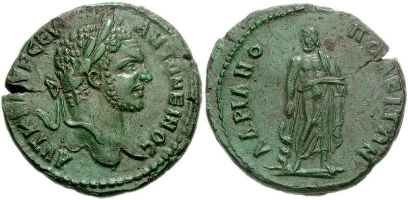 Hadrianopolis Varbanov 3461 Caracalla AE28 of Hadrianopolis, Thrace