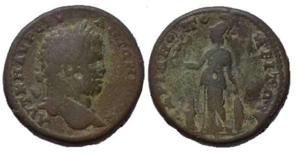 Hadrianopolis Varbanov 3470 var Caracalla, AE28 of Hadrianopolis, Thrace