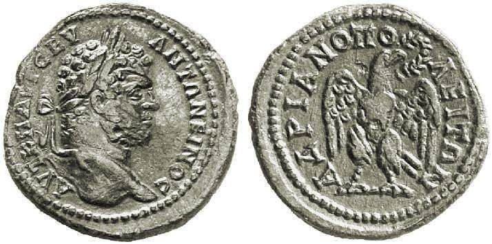 Hadrianopolis Varbanov 3496 Caracalla, AE27 of Hadrianopolis, Thrace