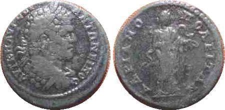 Hadrianopolis Varbanov 3558 var Caracalla AE27 of Hadrianopolis, Thrace