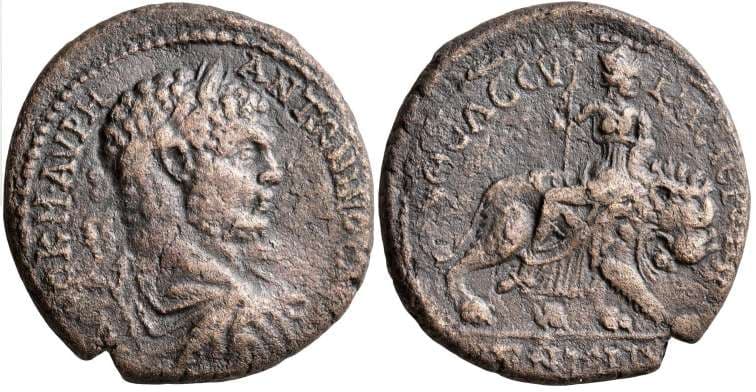 Hieropolis Syria BMC 50 Caracalla, AE28 of Hieropolis Bambyce, Syria, AD 198-217