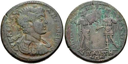 Hypaepa Altinoluk 115 Caracalla as Caesar, AE35 of Hypaepa, Lydia