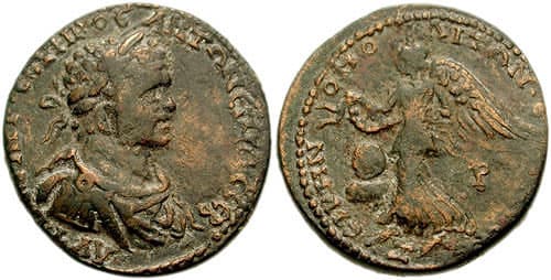 Irenopolis SNGLevSupp 384 Caracalla AE 30mm of Irenopolis-Neronias, Cilicia