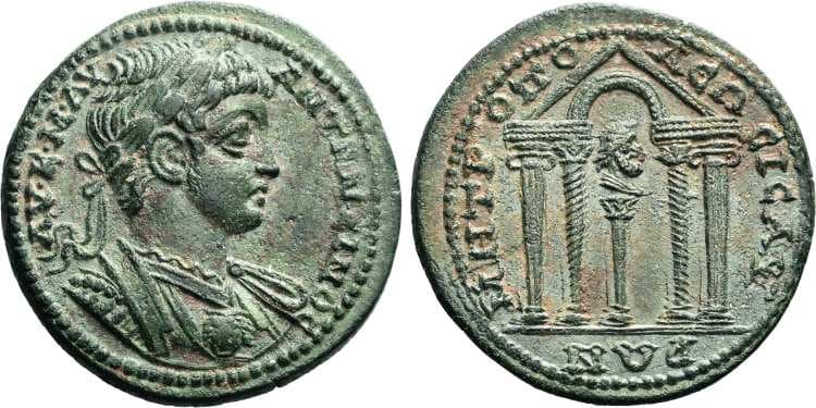 Isaura BMC 2 Caracalla AE26 of Isaura, Cilicia, AD 198�217