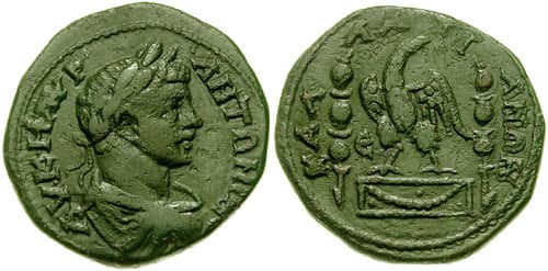 Kallatis Moushmov 295 Caracalla AE 28mm of Kallatis, Moesia Inferior