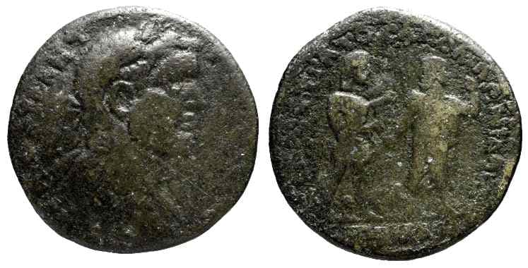 Keramos Paris 425 Caracalla, AE32 of Keramos, Caria