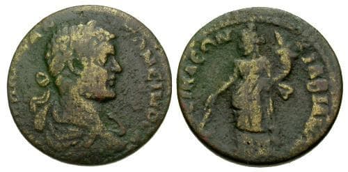 Kilbiani Mionnet 108 Caracalla, AE22 of Kilbiani, Lydia