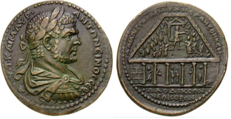 Laodikeia Phrygia BMC 227 Caracalla, AE44 of Laodikeia ad Lycum, Phrygia