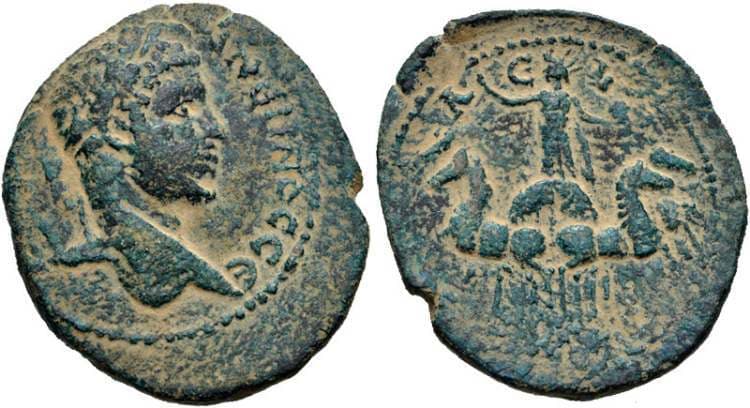 Leukas Winsemann 1637 Caracalla, AE27 of Leukas-Claudia, Syria