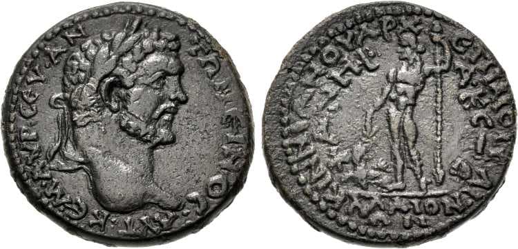 Maeonia Boston MFA 63-1114 Caracalla, AE30 of Maeonia, Lydia