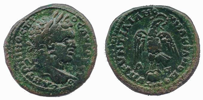 Markianopolis Moushmov 444 Caracalla AE26 of Markianopolis