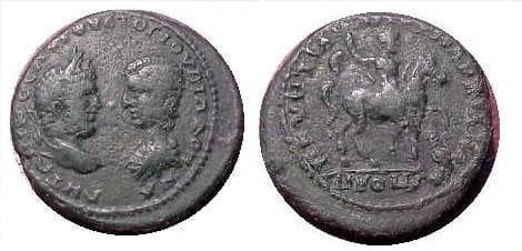 Markianopolis Moushmov 487 Caracalla and Julia Domna, 211-217 AD