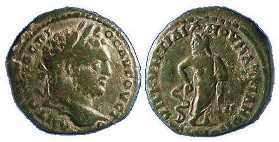 Markianopolis SNG Cop 287cf Caracalla AE28 Pentassarion of Markianopolis, Moesia Inferior