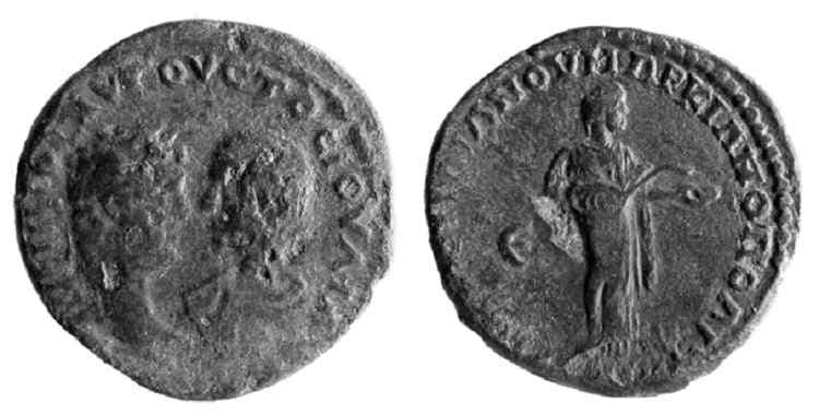 Markianopolis Moushmov 498 Caracalla and Julia Domna AE27 of Markianopolis