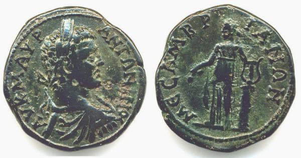Mesembria Moushmov 3992 Caracalla AE27 of Mesembria, Thrace