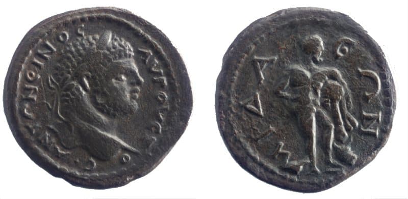 Midaeum Lanz 109, 634 Caracalla, AE30 of Midaeum, Phrygia