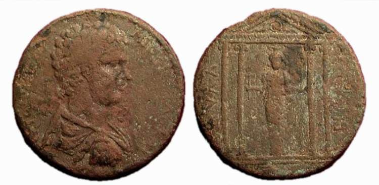 Mylasa Akarca 83 Caracalla AE37 medallion of Mylasa, Caria