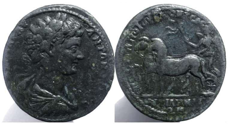 Mytilene BMC 211 Caracalla, AE34 of Mytilene, Lesbos