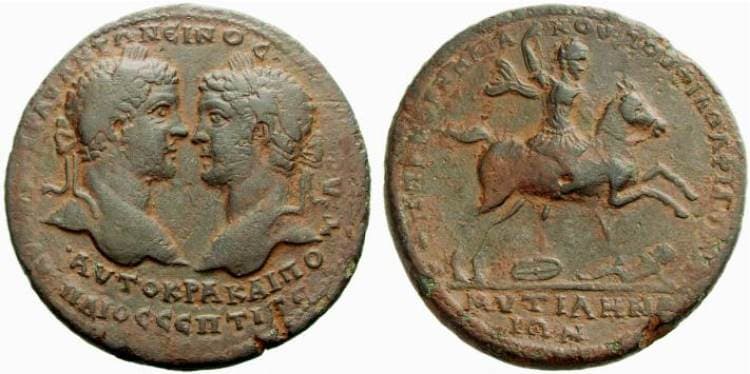Mytilene SNG vA 7755 Caracalla, AE45 medallion of Mytilene