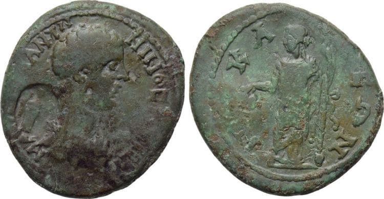 Nicaea RecGen 399 var Caracalla, AE29 of Nicaea, Bithynia