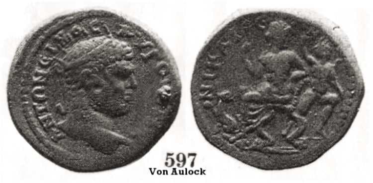 Nicaea SNG vA 597 Caracalla, AE25 of Nicaea, Bithynia
