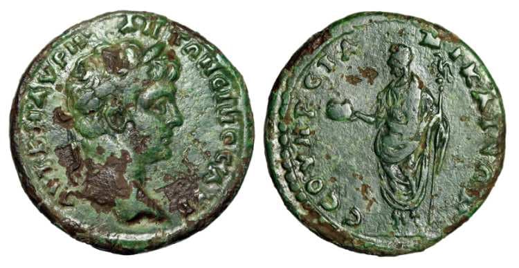 Nicaea wwxls 42498 Caracalla, AE27 of Nicaea, Bithynia