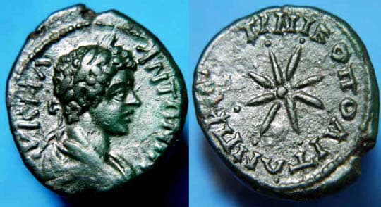 Nikopolis Moushmov 1097 Caracalla AE16 of Nikopolis as Istrum