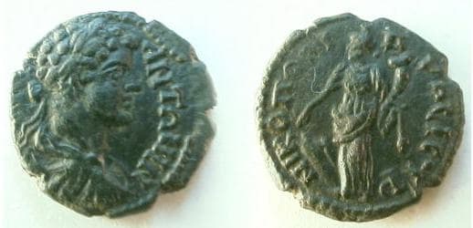 Nikopolis Moushmov 1128 Caracalla AE18 of Nikopolis ad Istrum