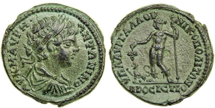 Nikopolis Varbanov 3095 Caracalla, AE26 of Nikopolis ad Istrum, Moesia