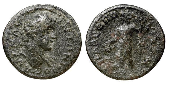 Palaeopolis SNG France 1658 Caracalla, AE20 of Palaeopolis, Pisidia, AD 198-217