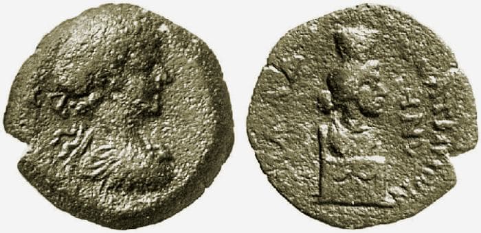 Paltos Imhoof SNR VIII, 8 Caracalla, AE28 of Paltos, Syria, 200 AD