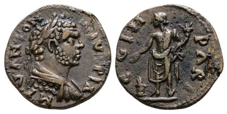 Parium wwxls 41227 Caracalla, AE21 of Parium, Mysia