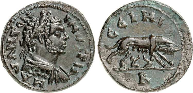 Parium wwxls 41228 Caracalla, AE23 of Parium, Mysia