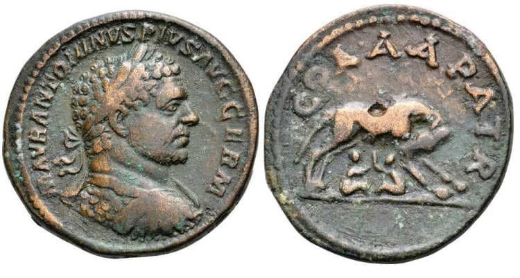 Patrai BMC 53 Caracalla AE25 of Patrai, Peloponnesos